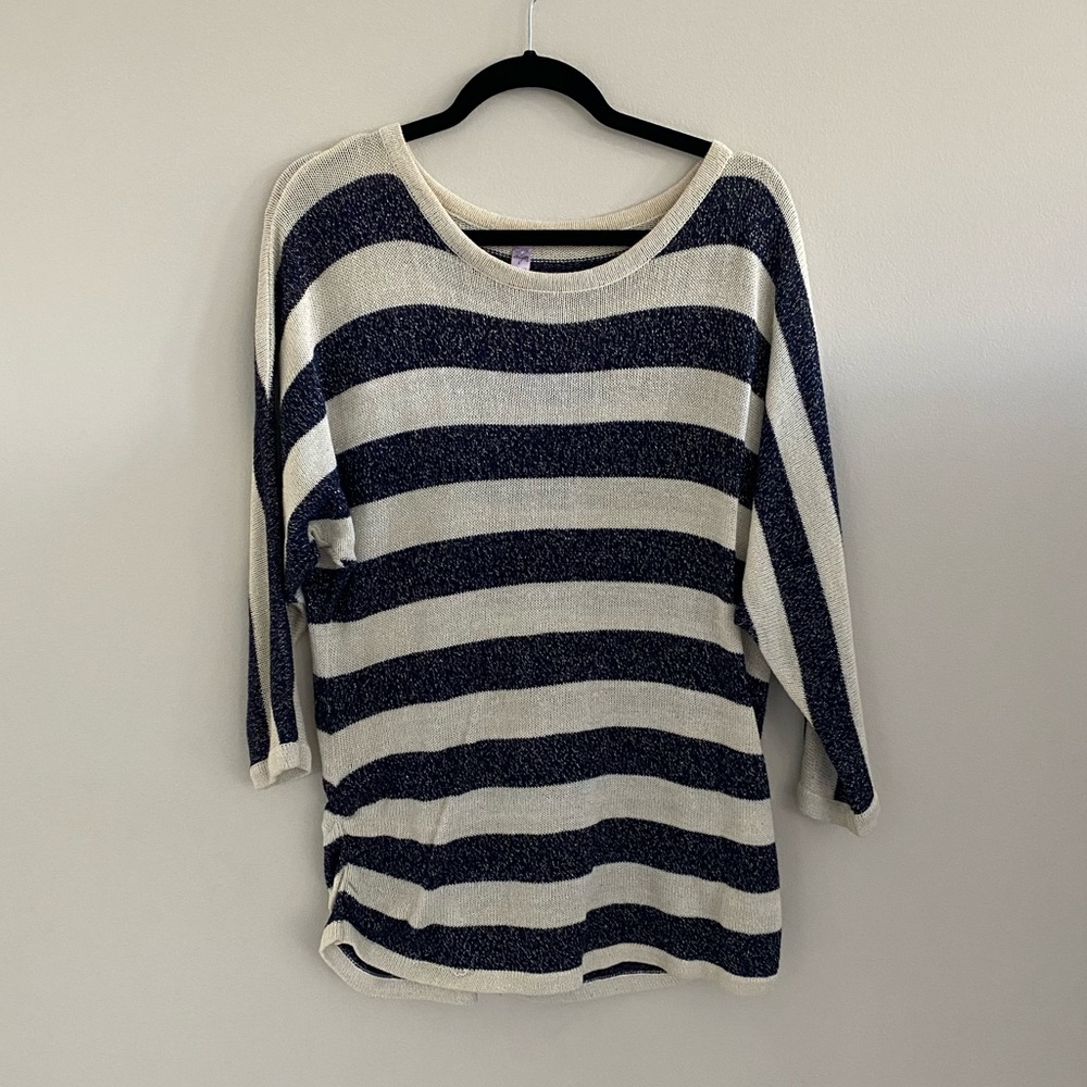 Striped Sparkle Sweater, Large